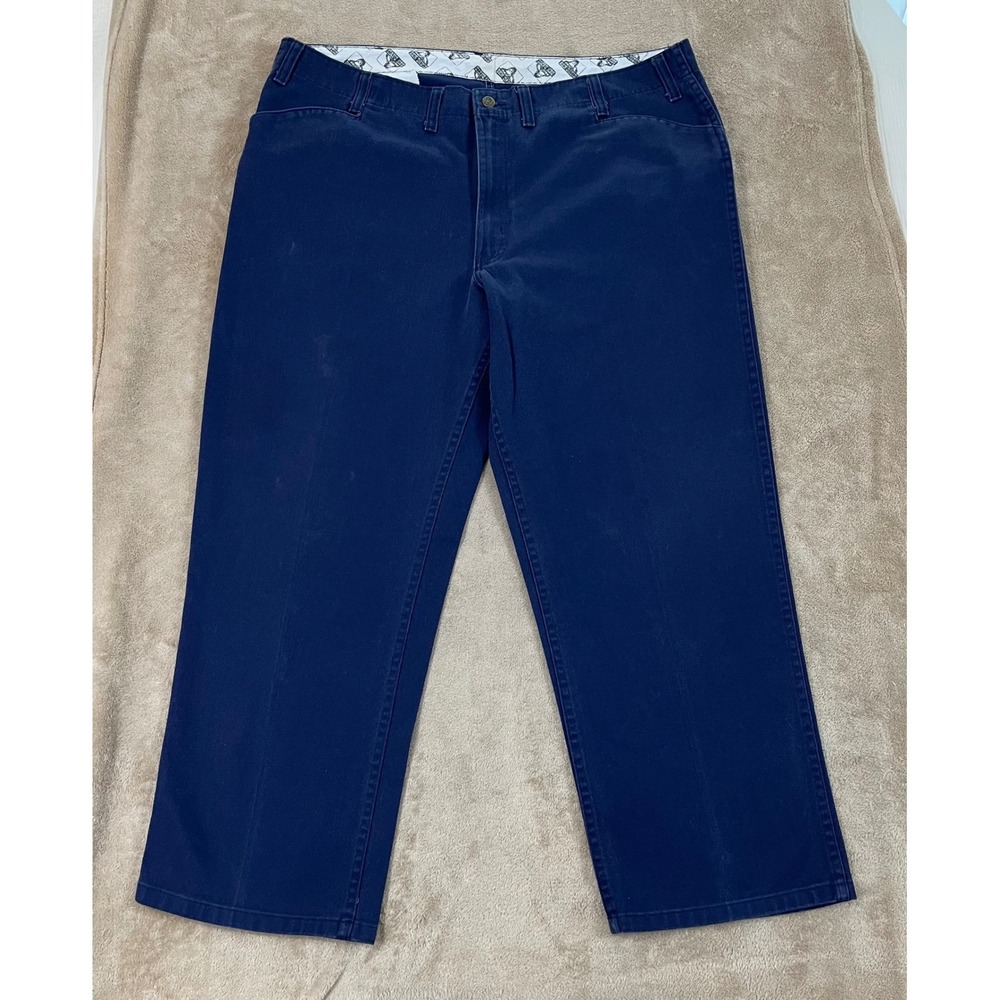 Vintage Ben Davis Frisco Pants Men's 44(42) Navy Blue Wide Leg Polyester GOOD